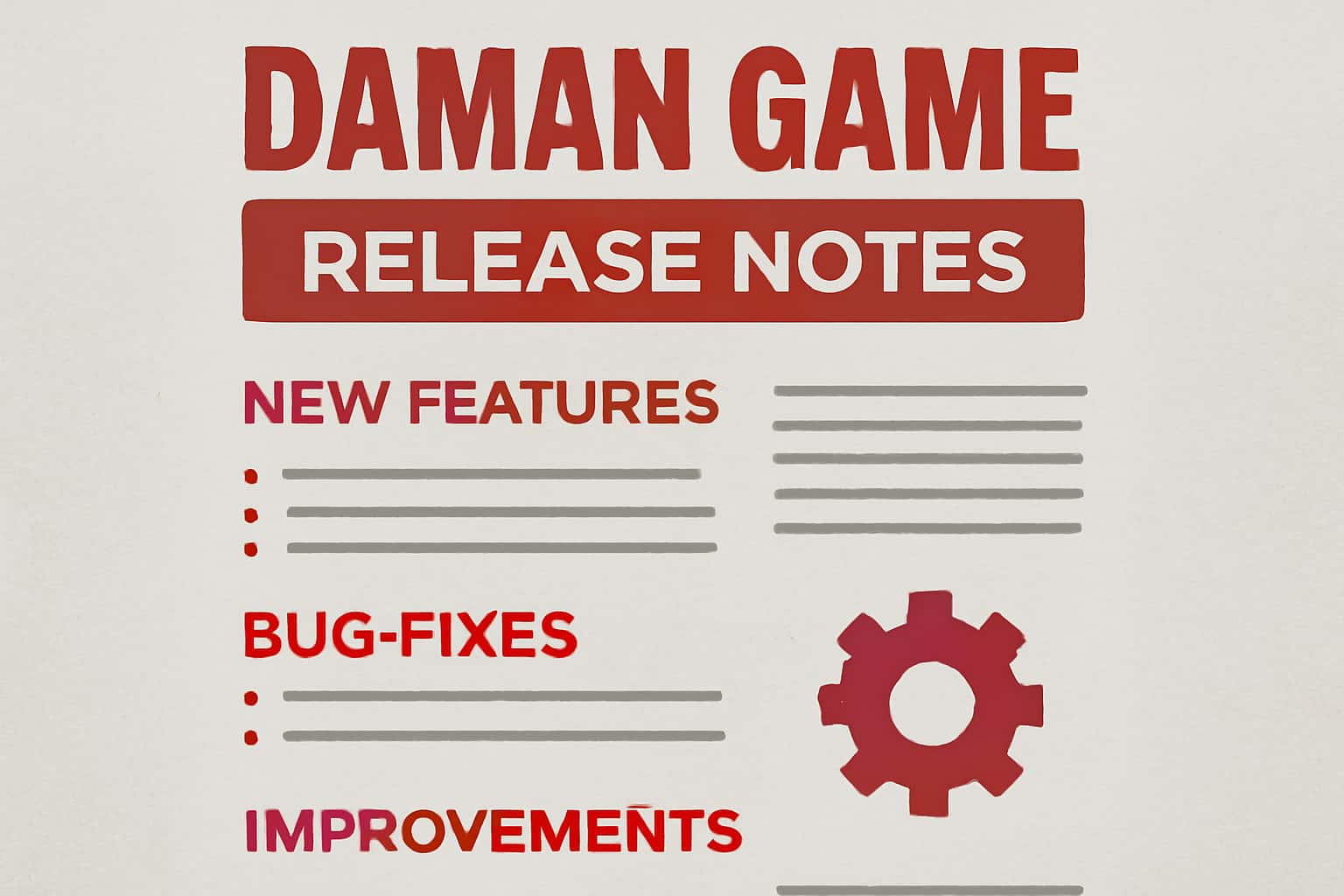 An informational overview of Daman Game Release Notes with clear text.