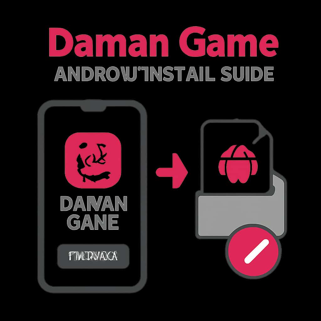 Diagram illustrating installation steps for Daman Game.