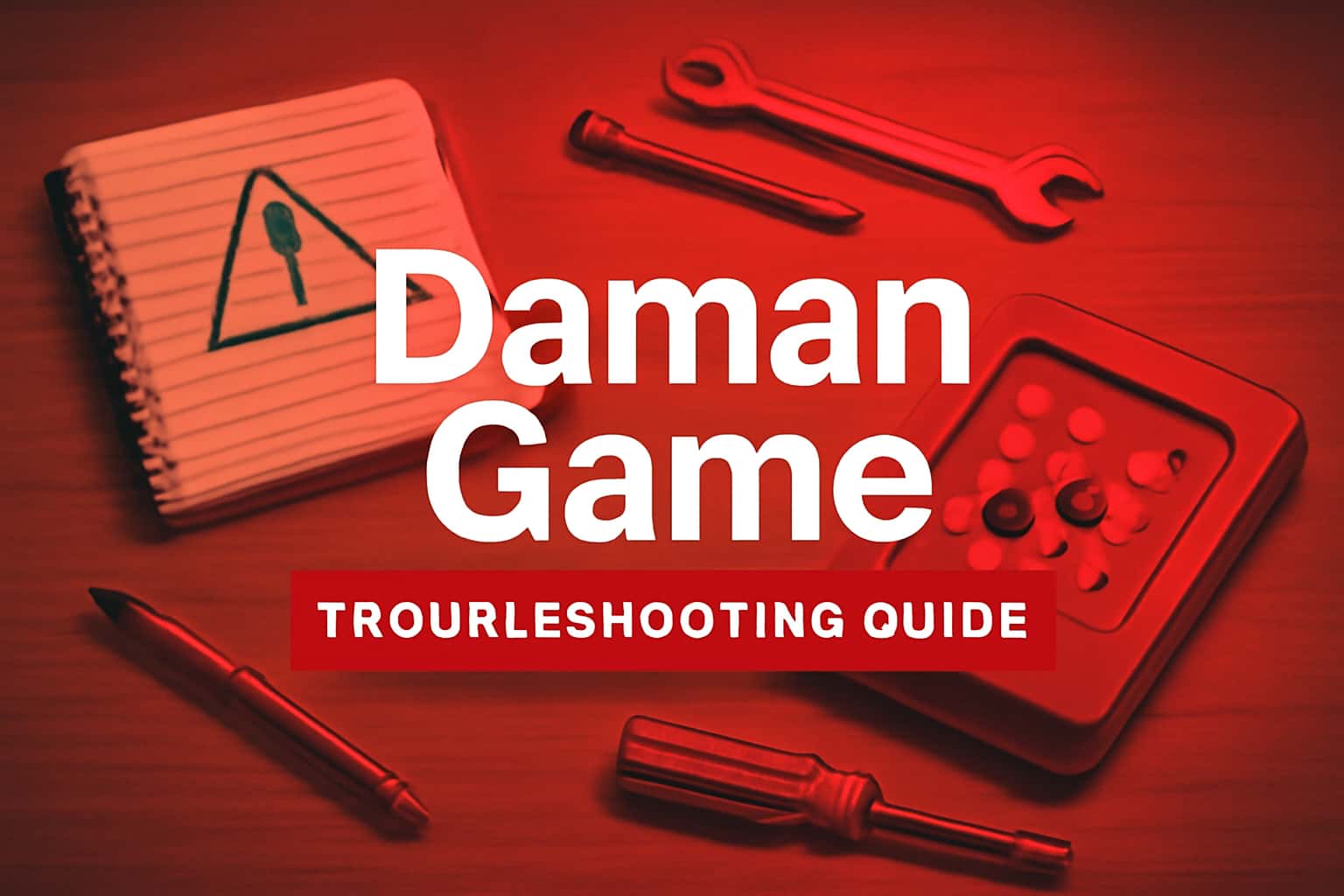 Daman Game Troubleshooting Guide overview with technical elements.