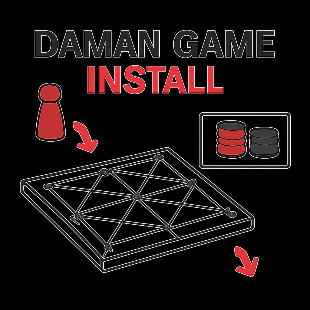 Diagram explaining Daman Game installation process.