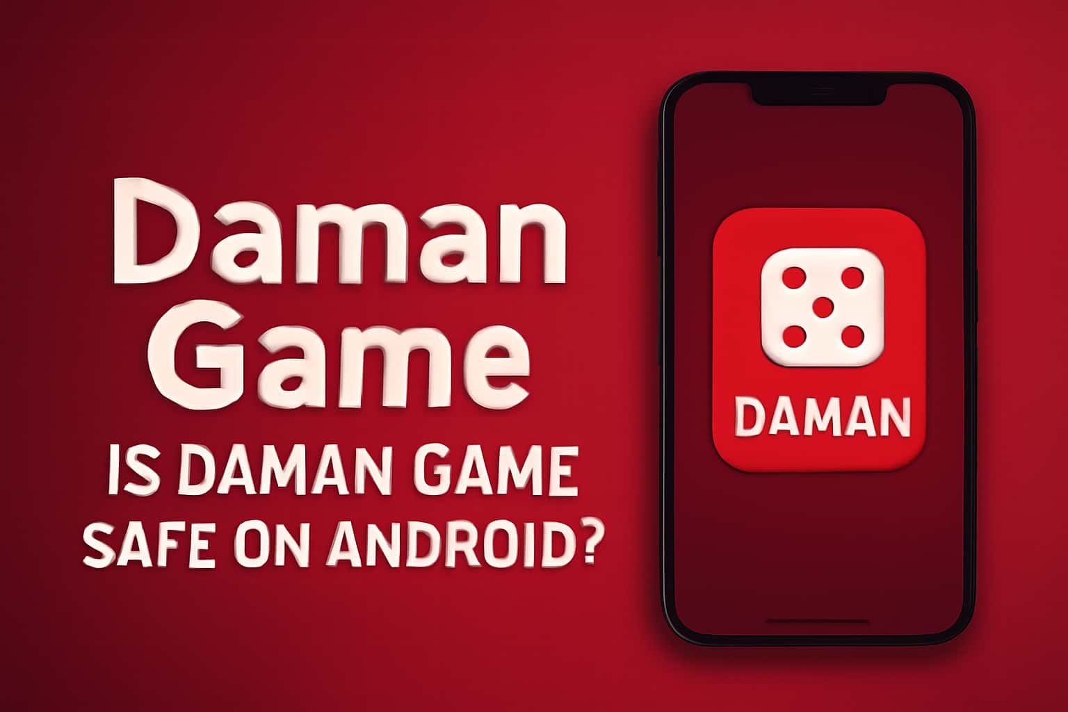 An informative illustration regarding the safety of Daman Game on Android devices.