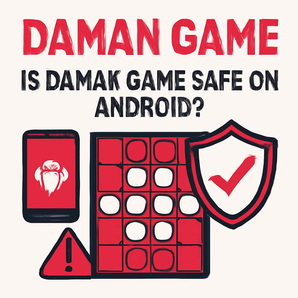 An educational diagram about Daman Game safety on Android devices.