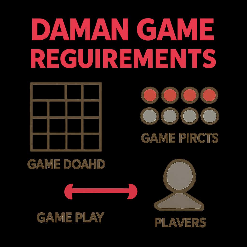 Illustration explaining Daman Game requirements.