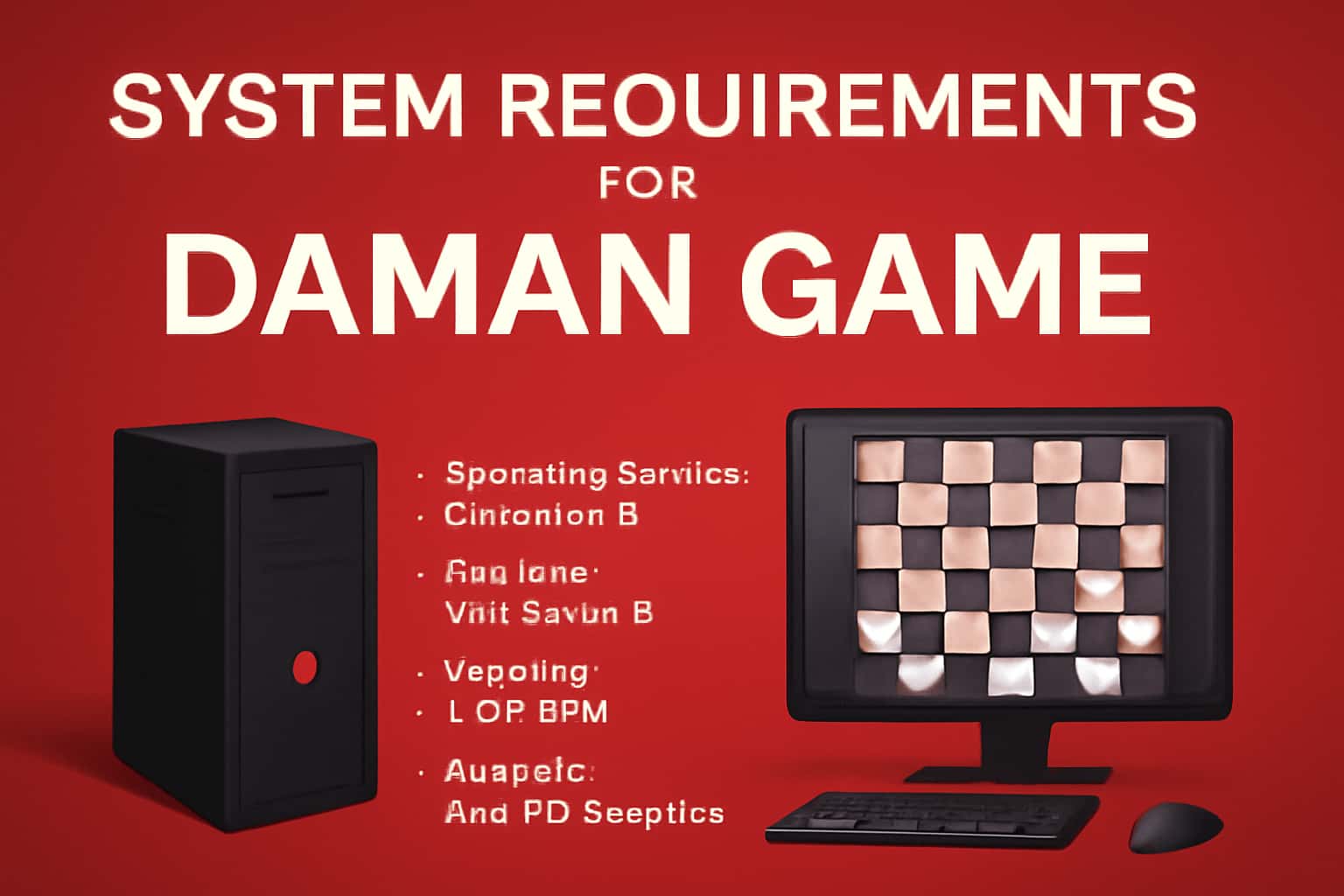 Informative illustration showcasing system requirements for Daman Game.