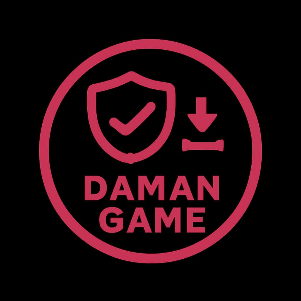 A professional badge representing Daman Game download verification.